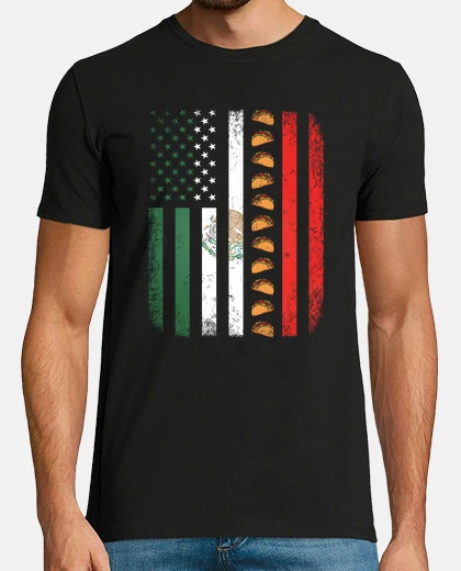 Tee-shirt Cinco De Mayo USA American Mexican Flag Taco Lover Mexico Fiesta Vintage Celebration Gift