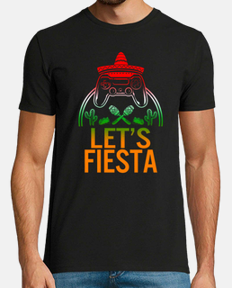 cinco de mayo camicia consente fiesta controller di gioco maggio 5th fiesta messico gamer lover rega