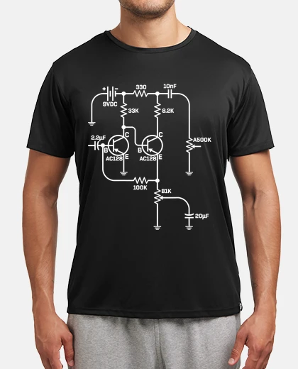 Tee-shirt circuit ingénieur en électronique transistor cadeau professeur geek des sciences