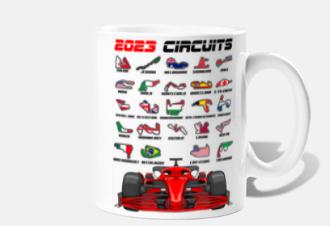 Mugs et tasses Circuits de formule 1 2024 - Livraison Gratuite