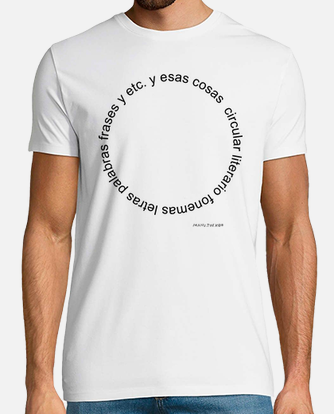 Camiseta circular literario fonemas letras... | laTostadora