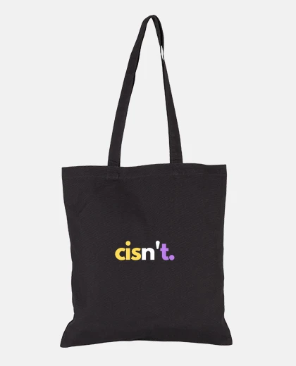Bag cisnt non binary cotton tote bag lgbtq