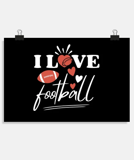 Poster citation sur l39amour du football améri