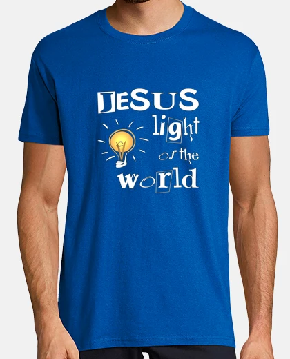 T-shirt citazione cristiana gesù luce del mondo