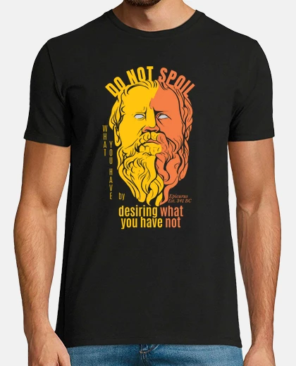 T-shirt citazione di filosofia epicuro
