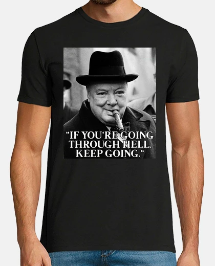 T-shirt citazione di winston churchill