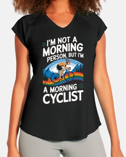 T-shirt citazione divertente ciclista mattutino