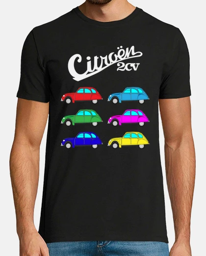 Camiseta citroen 2cv de colores