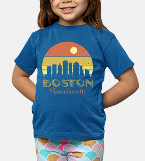 città d39epoca di Boston al tramonto