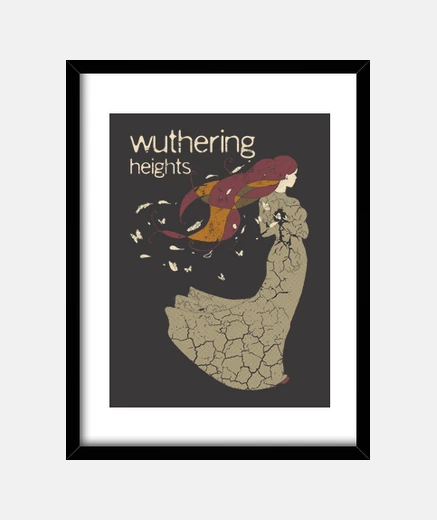 Framed classic books, wuthering heights
