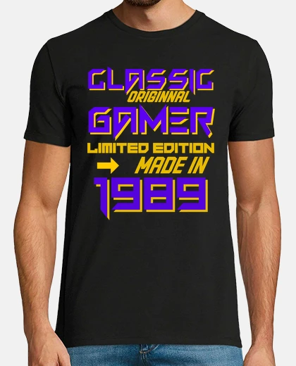 T-shirt classic gamer limited edition 1989
