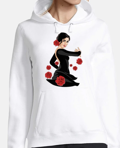 Sudadera CLAVELES Bailaora de Flamenco