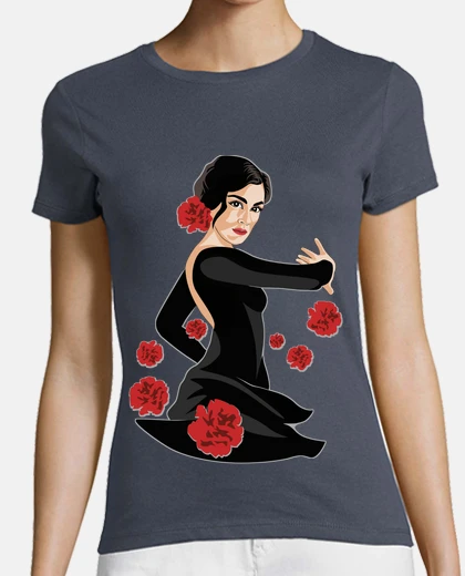 Camiseta CLAVELES Bailaora de Flamenco