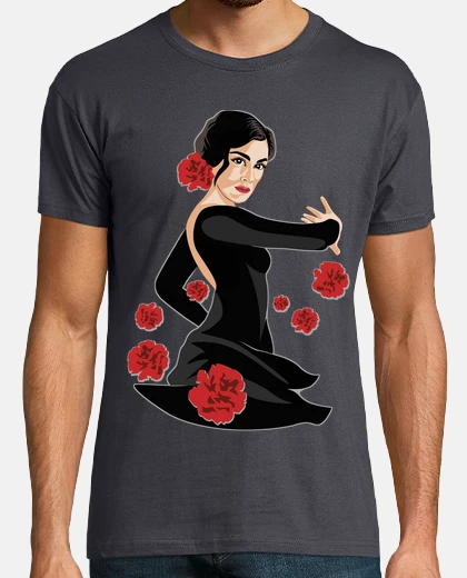 Camiseta CLAVELES Bailaora de Flamenco