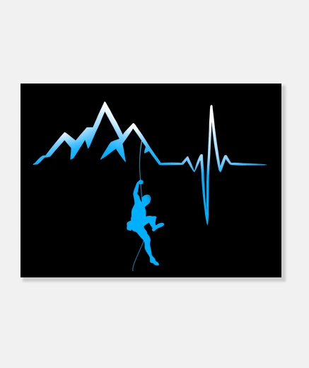 Wall climb heartbeat mountains