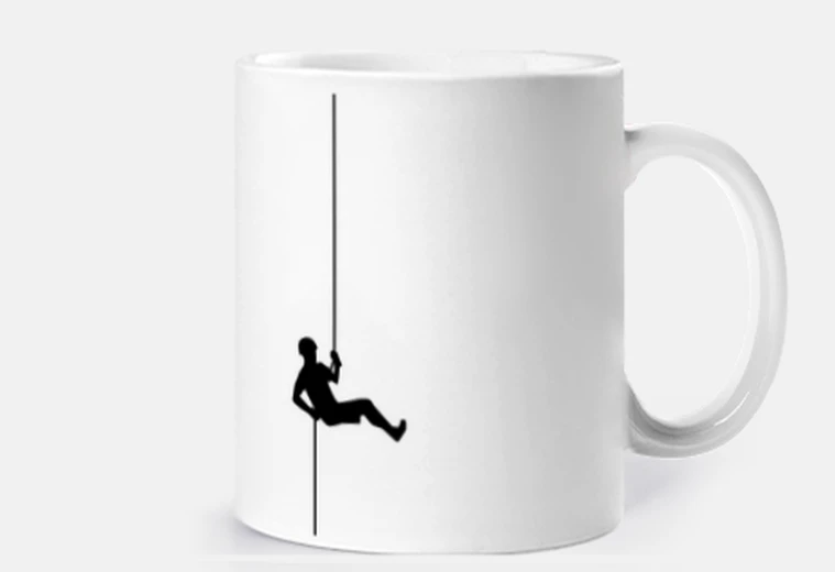 Cup climbing abseiling
