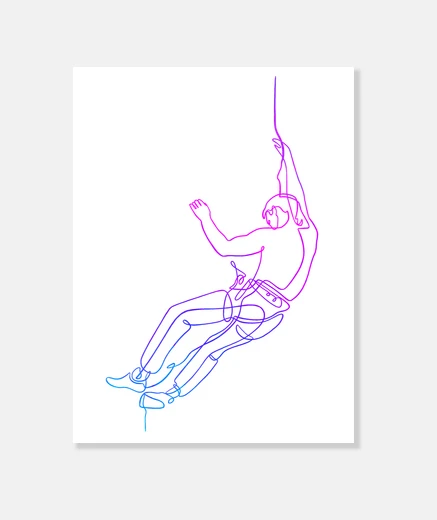 Wall climbing lineart