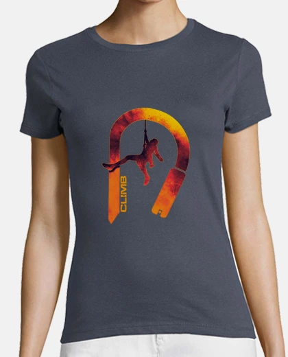 Playera climbing logo climb carabiner