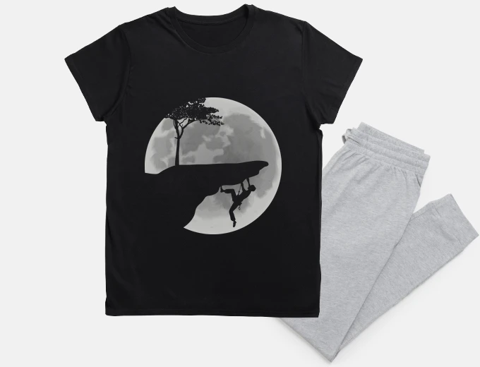 Pyjama climbing moon night
