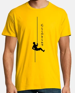 climbing descuelge man, short sleeve, lemon yellow, extra quality