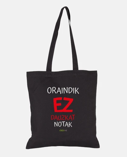 Bag cloth bag for teachers - i still don&#39;t have the notes in basque, black