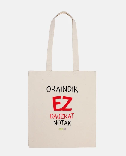 Bag cloth bag for teachers - i still don&#39;t have the notes in basque, white