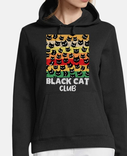 Felpa club dei gatti neri gatti neri figa ner