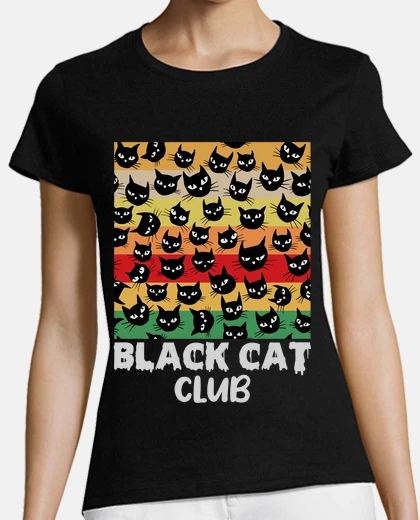 T-shirt club dei gatti neri gatti neri figa ner