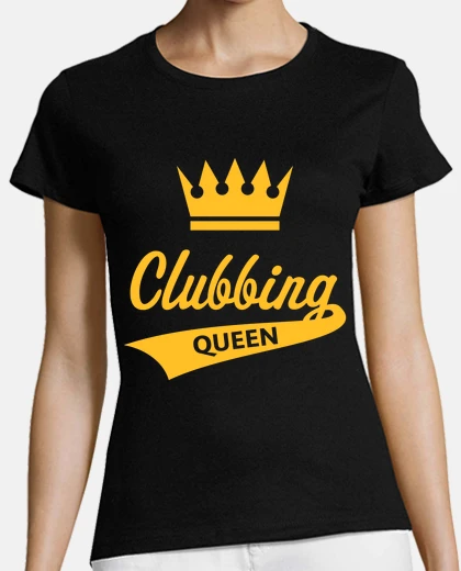 T-shirt Clubbing Queen - Party Nightlife - Gold