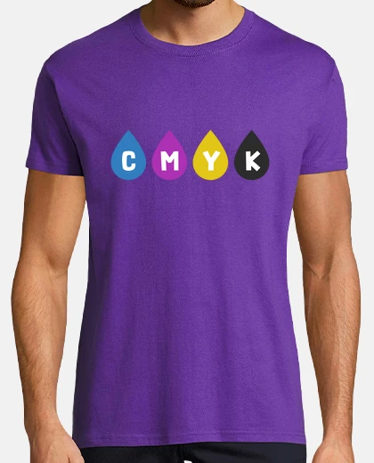 T-shirt cmyk gocce colorate