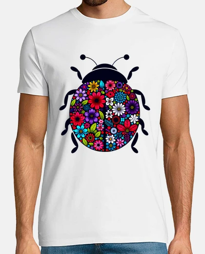 T-shirt Coccinella bestia al buon dio moda boho