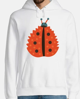 coccinella arancione con maschera fogli