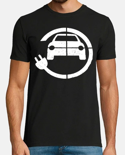 Camiseta Coche Electrico Ecologico Blanco