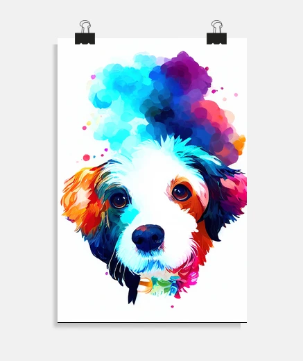 Poster cocker cane natura selvaggia animale co