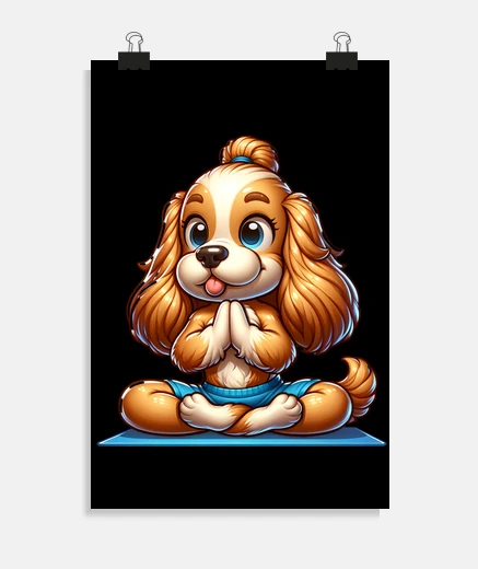 Poster cocker spaniel rilassa il design dello 