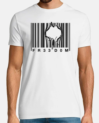 Tee-shirt code à barres de liberté