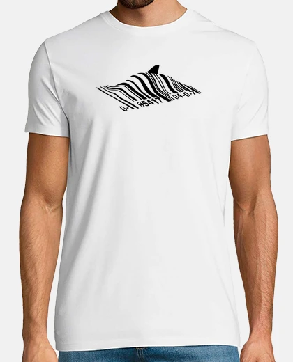 Tee-shirt code à barres requin