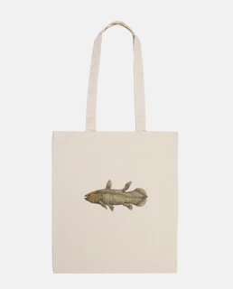 coelacanth tote bag, natural color