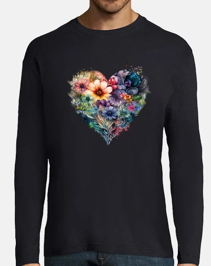 Tee-shirt Cœur de fleurs de la Saint-Valentin