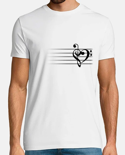 Tee-shirt coeur de la musique - t-shirt de l'homme