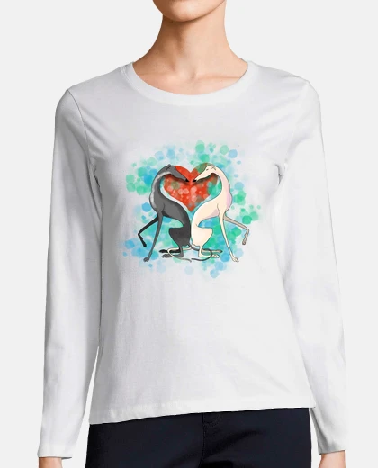 Tee-shirt coeur de lévrier symétrique