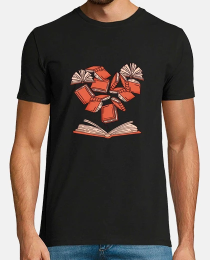 Tee-shirt coeur de livres