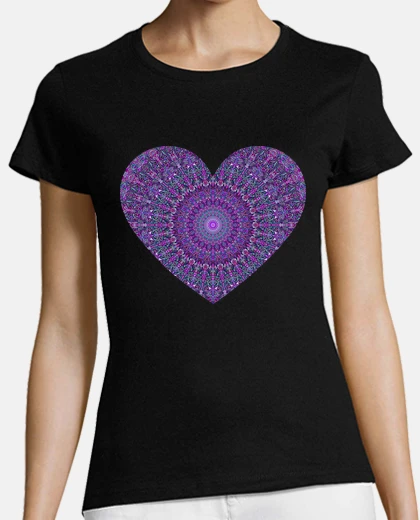 Tee-shirt coeur de mandala