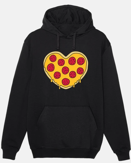 Sweat coeur de pizza