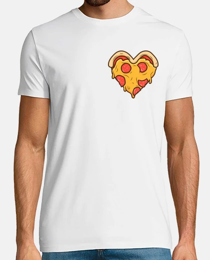 Tee-shirt coeur de pizza coeur d39 love