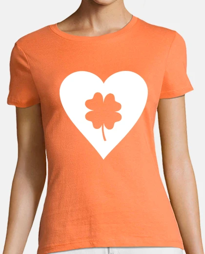Tee-shirt coeur de shamrock vert