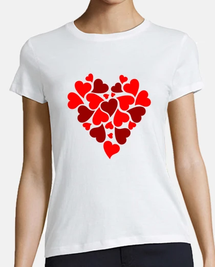 Tee-shirt cœur idee cadeau saint valentin femme