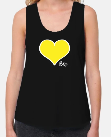 Tee-shirt coeur jaune