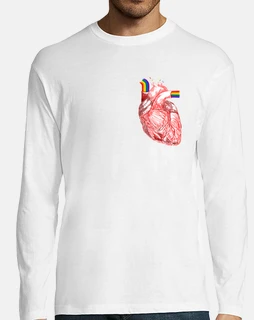 coeur avec fierté, t-shirt à manches longues pour hommes