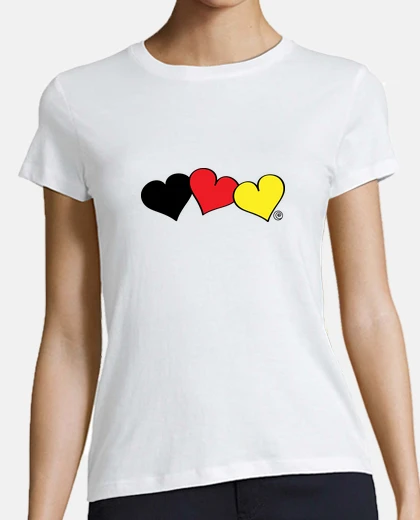 Tee-shirt coeurs de drapeau allemand